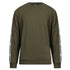 Moschino Underwear Logo Taped Shoulder Khaki Green Sweatshirt A1706 8102 0430